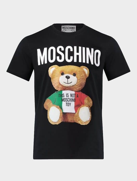 חולצת מותג MOSCHINO שחורה לגבר